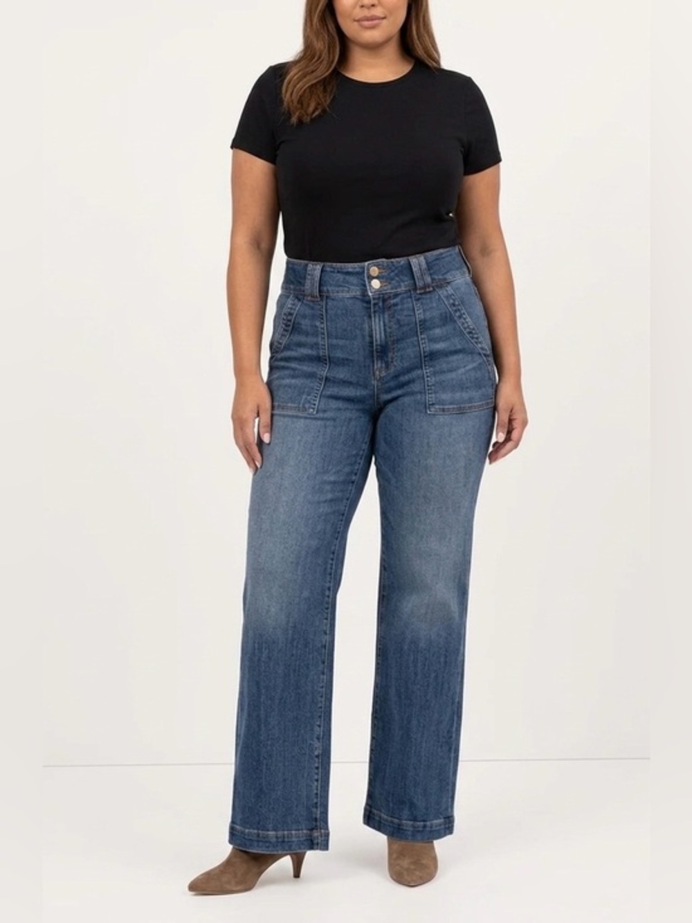 Kut from Kloth Jodi High Rise Wide Leg Jeans in‎ Fairness Wash